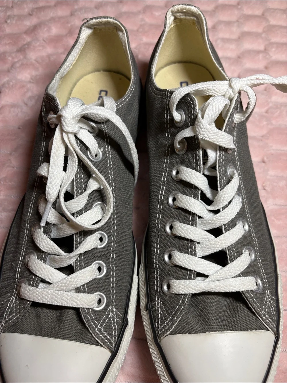 Converse Low-Top Canvas Sneakers - Gray & White